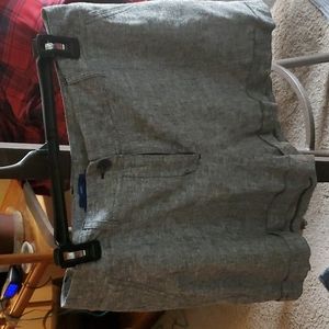 Gray linen shorts